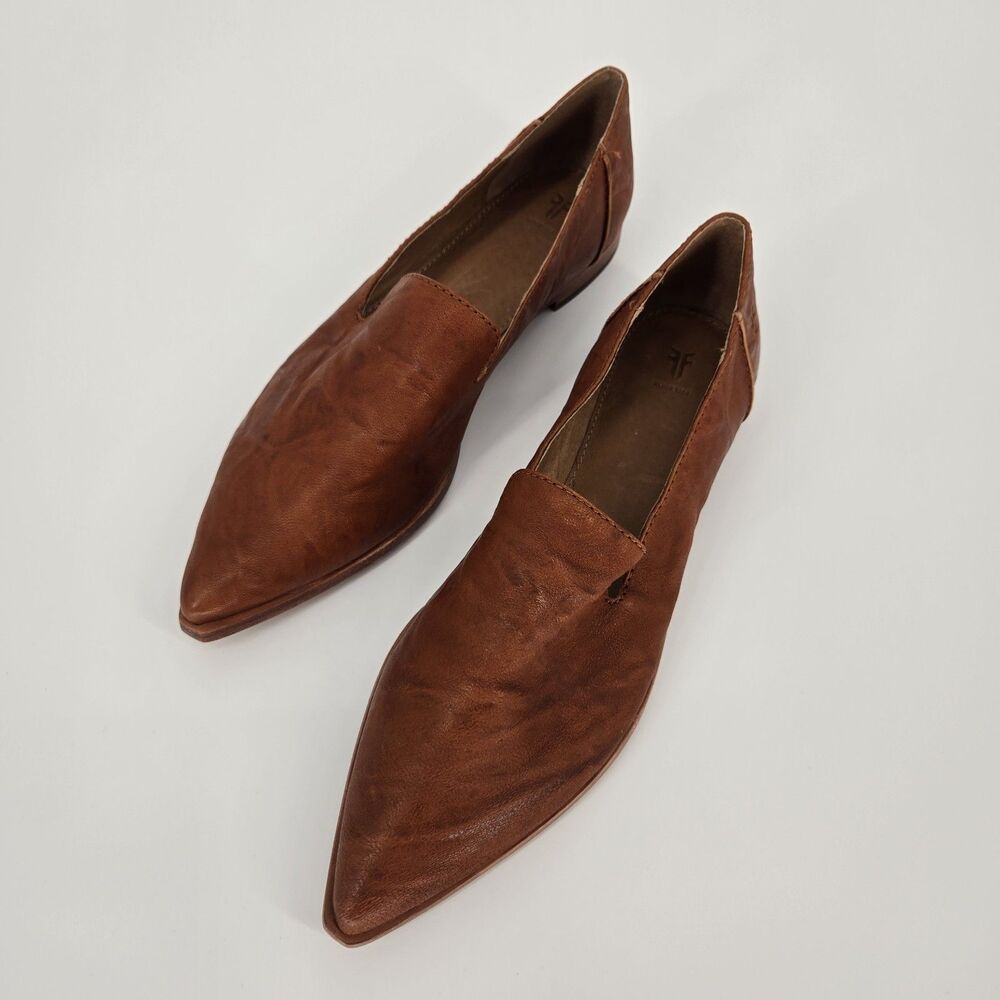 Frye Kenzie Venetion Flats Loafers Congac 9